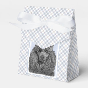 Poodle Painting Miniature Toy Black Original Art Favour Box