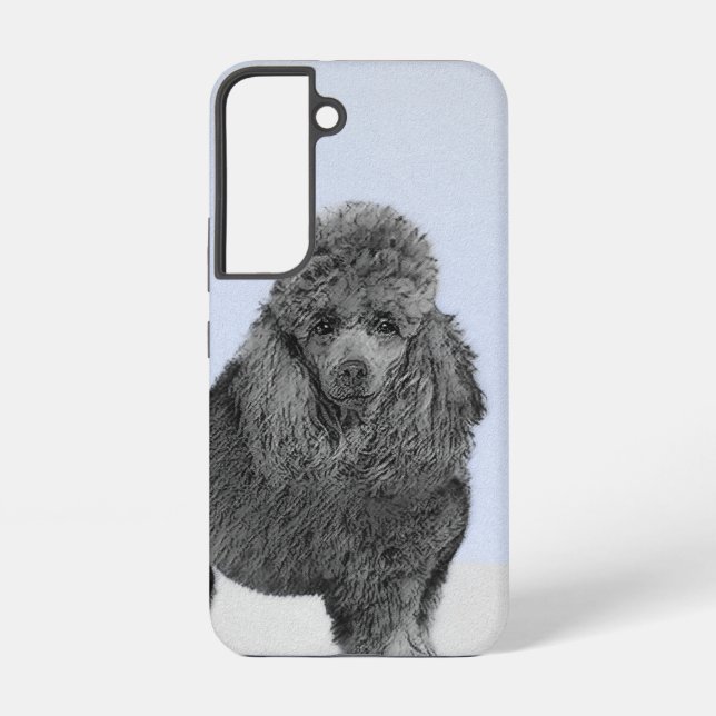 Poodle Painting Miniature Toy Black Original Art Samsung Galaxy S22 Case (Back)