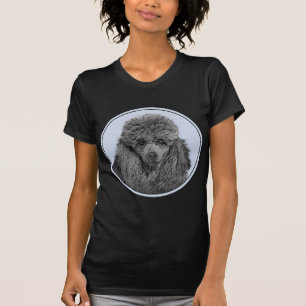 Poodle Painting Miniature Toy Black Original Art T-Shirt