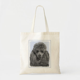 Poodle Painting Miniature Toy Black Original Art Tote Bag