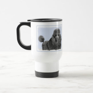 Poodle Painting Miniature Toy Black Original Art Travel Mug