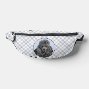 Poodle Painting Miniature Toy Black Pet Dog Art Bum Bags