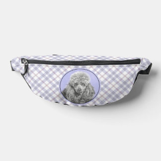 Poodle Painting Miniature Toy Silver Grey Dog Art Bum Bags