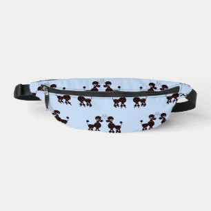 Poodle Pair blue background Bum Bags