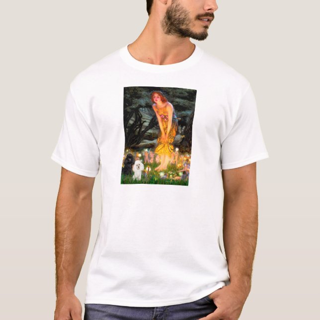 Poodle Pair (BW) - MidEve T-Shirt (Front)