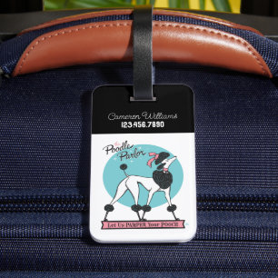 Poodle Parlour Luggage Tag