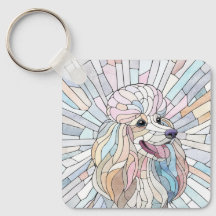 Poodle - pastel mosaic art