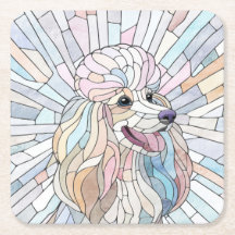 Poodle - pastel mosaic art