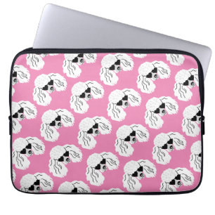 Poodle Pattern Cute Pink Laptop Sleeve