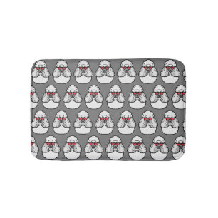 Poodle Pattern Funny Bath Mat