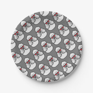 Poodle Pattern Funny Paper Plate