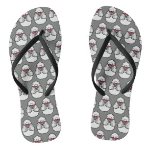 Poodle Pattern Funny Table Lamp Flip Flops