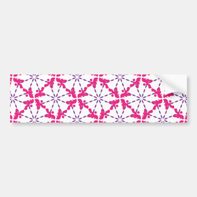 Poodle Pattern Illustration customisable  Bumper Sticker (Front)