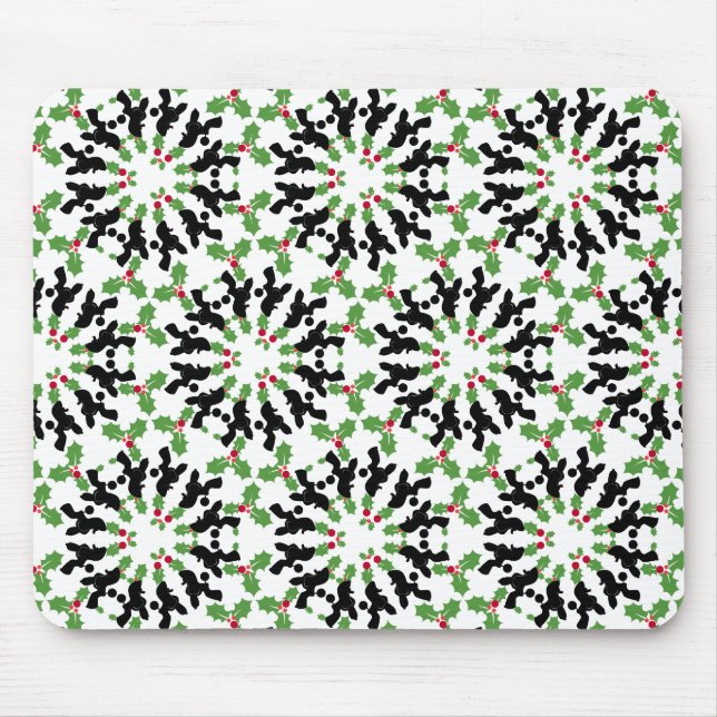Poodle Pattern Illustration customisable  Mouse Mat (Front)