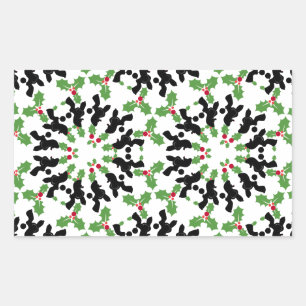 Poodle Pattern Illustration customisable Rectangular Sticker