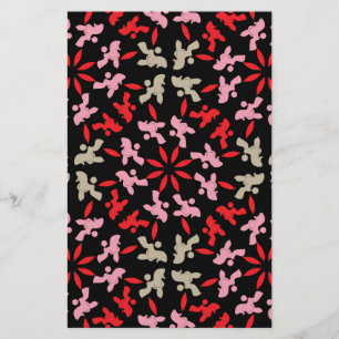 Poodle Pattern Illustration customisable Stationery