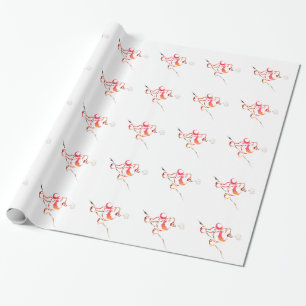 Poodle Pattern Illustration customisable Wrapping Paper