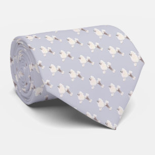 Poodle Pattern Tie