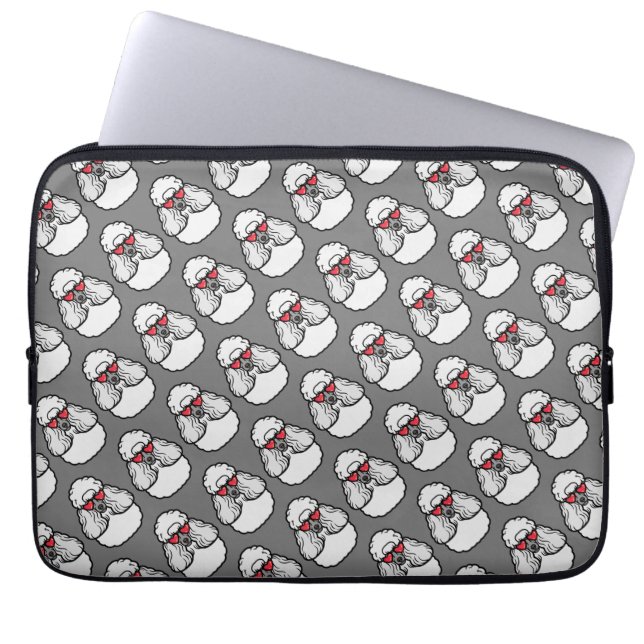 Poodle Pattern Trendy Laptop Sleeve (Front)