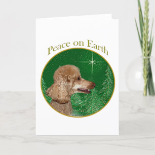 Poodle Peace Holiday Card