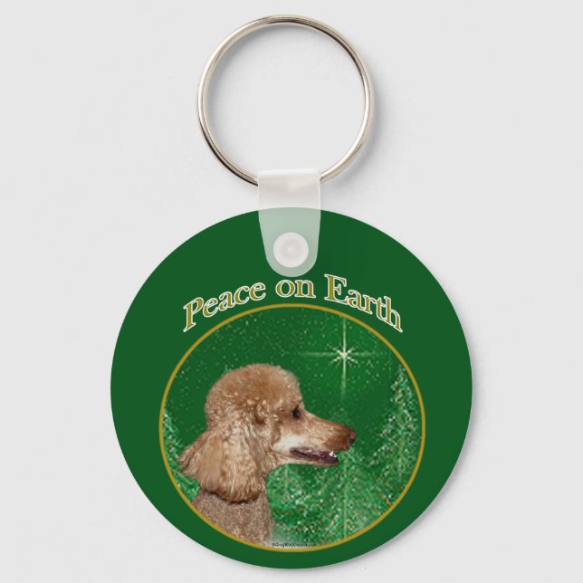 Poodle Peace Key Ring (Front)
