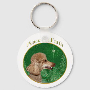 Poodle Peace Key Ring