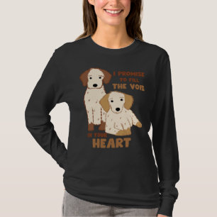 Poodle Pet Dog Breed Brown Promise Fill Void Heart T-Shirt