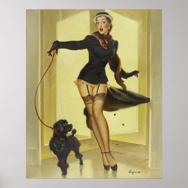 Poodle Pin Up Poster (Front)