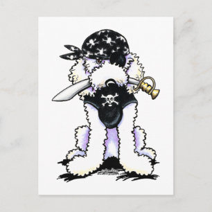 Poodle Pirate Postcard