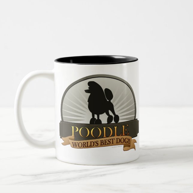 Poodle.png Two-Tone Coffee Mug (Left)