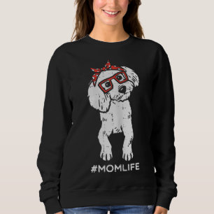 Poodle Polka Dot Bandanna Mum Life Mothers Day Dog Sweatshirt
