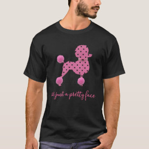 POODLE POLKA DOTS PINK POODLE PRETTY FACE DOGS T-Shirt
