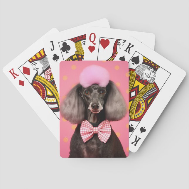 Poodle Pop Art – Elegant & Retro  Playing Cards (Back)