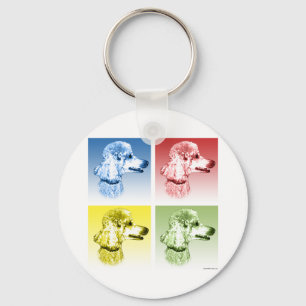 Poodle Pop Art Key Ring
