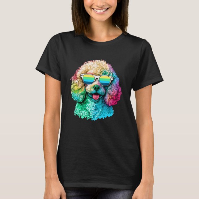 Poodle Pop Dog Mum Dog  Cute Poodle Puppy Girls T-Shirt (Front)