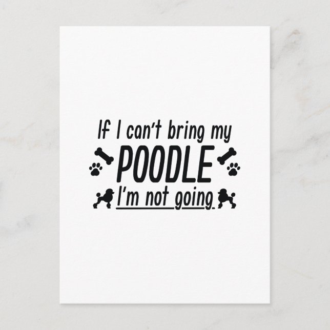 Poodle Postcard (Front)