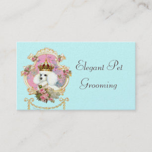 Poodle Princess n Pink Roses Business Card
