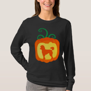 Poodle Pumpkin Lantern Dog Lover Halloween Costume T-Shirt
