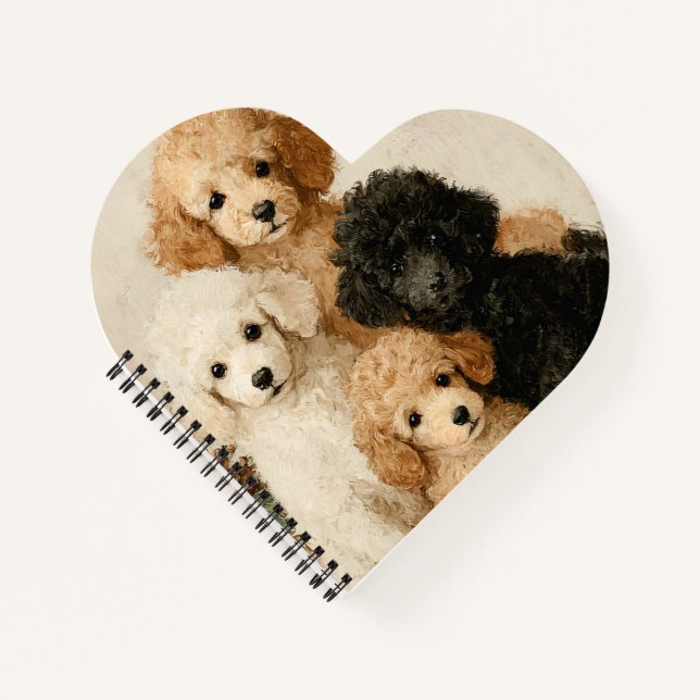 Poodle Puppies Notebook (Front)