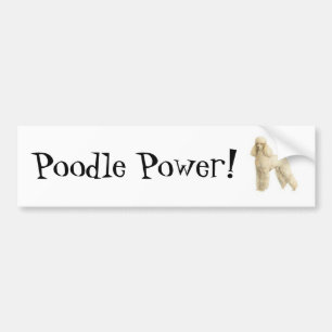 Poodle -- Puppy Clip Bumper Sticker