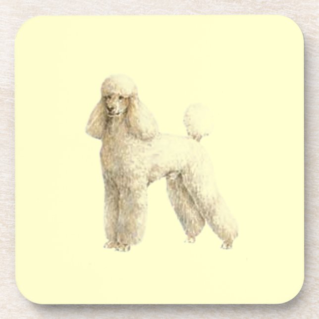 Poodle -- Puppy Clip Coaster (Front)