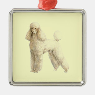 Poodle -- Puppy Clip Metal Tree Decoration