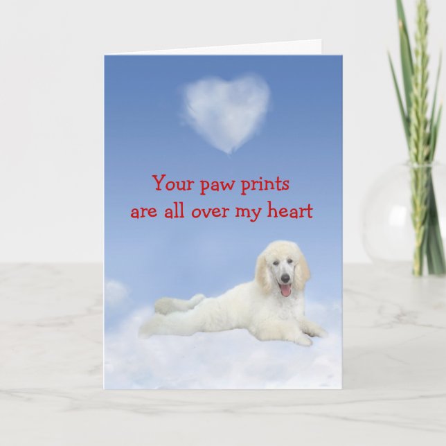 Poodle Puppy Love Card (Front)