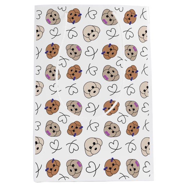 Poodle Puppy Love Medium Gift Bag (Front)