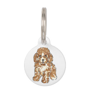 Poodle Puppy Pet Tag