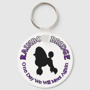 POODLE RAINBOW BRIDGE SYMPATHY DOG KEY RING
