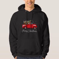 Poodle Red Truck Christmas Santa Hat Xmas Dog Love