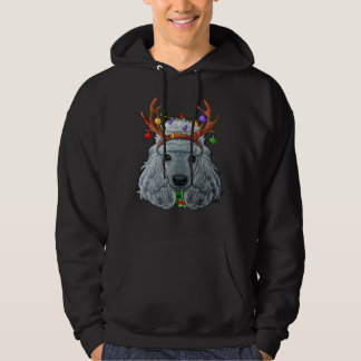 Poodle Reindeer Antlers Cute Christmas Dog Xmas Ki Hoodie