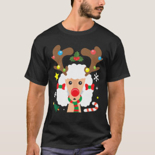 Poodle Reindeer Funny Cute Dog Mum Dad Christmas G T-Shirt