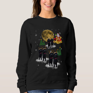 Poodle Reindeer Santa Claus Christmas Xmas Pajama Sweatshirt